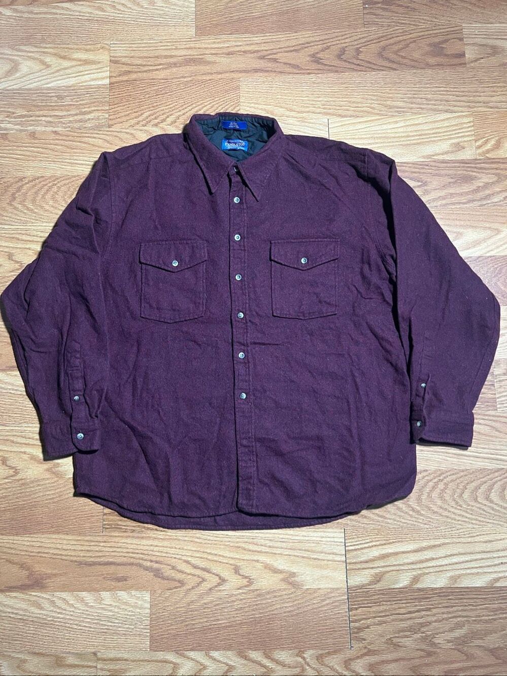 Pendleton Mens Wool Long Sleeve Button Shirt 2XL (Long)